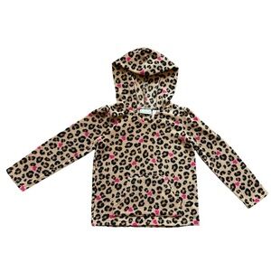 Animal prints girl’s hoodie pull over sweater. Size 5